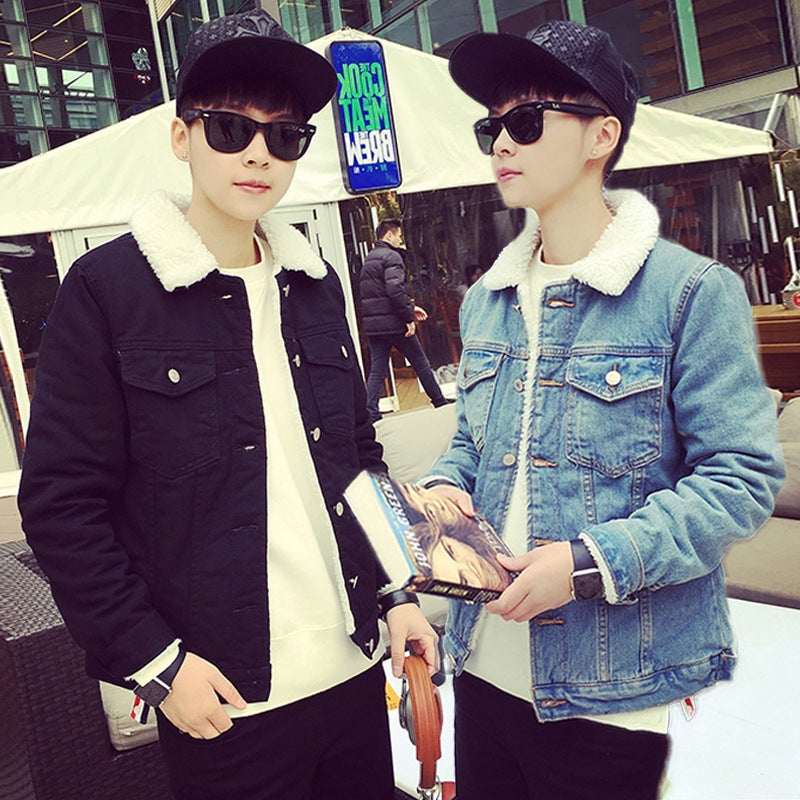 Men's denim jacket with teddy lining Mune Fashion
