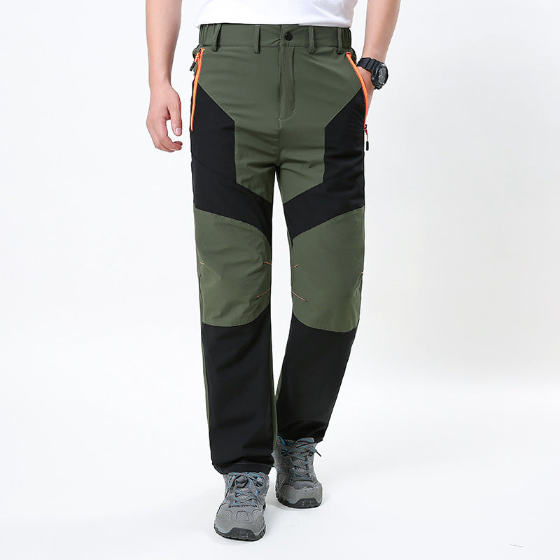 Men's robust trekking pants with reinforced knee areas, elastic waistband, and water-repellent stretch material Mune Fashion