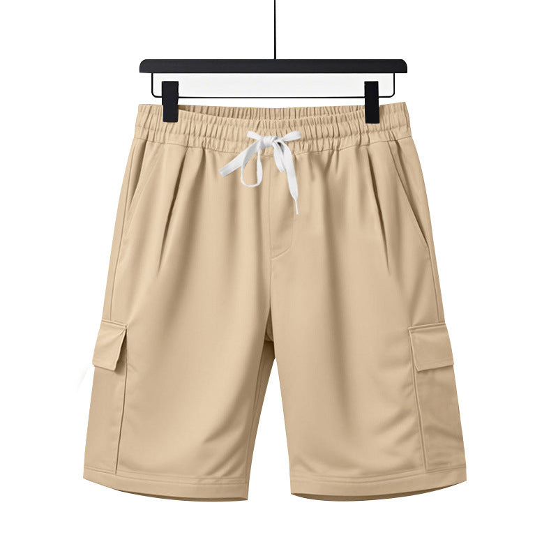 Men's elastic Cargo Bermuda with drawstring and multiple pockets Mune Fashion