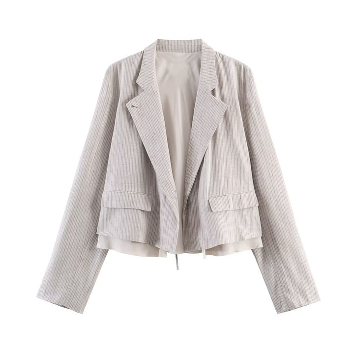 Women High-Waisted Pleated Pants with Loose Fit and Narrow Ankle Area Mune Fashion