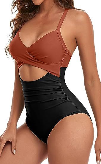 Women's Cut-Out Swimsuit with Cross Strap Mune Fashion