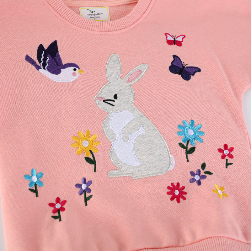 Girls sweatshirt with tulle skirt and animal appliqué Mune Fashion