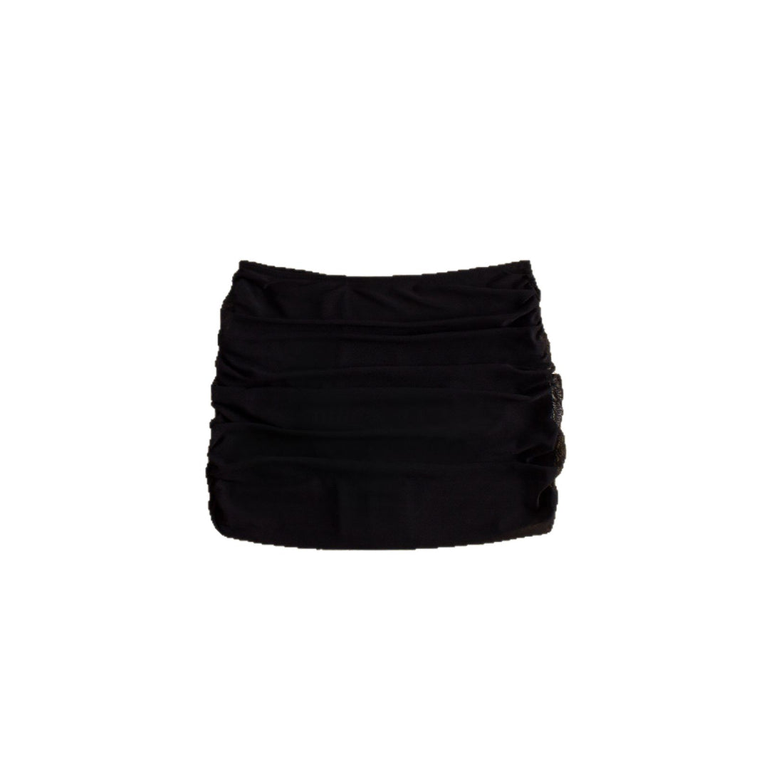 Ladies wrap skirt with low waistband and gathering Mune Fashion