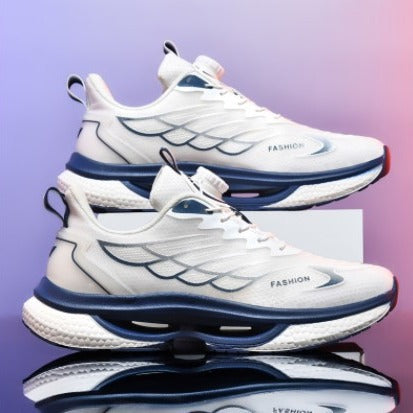Unisex breathable running sneakers with double air chamber midsole and reinforced heel stability Mune Fashion
