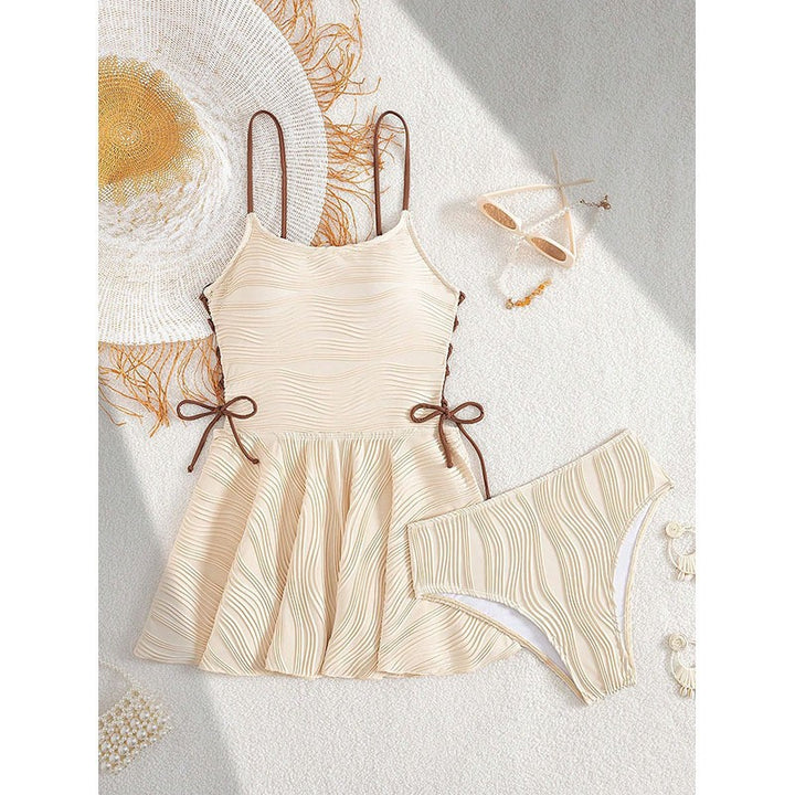 Ladies swimsuit with flowing skirt and adjustable straps Mune Fashion