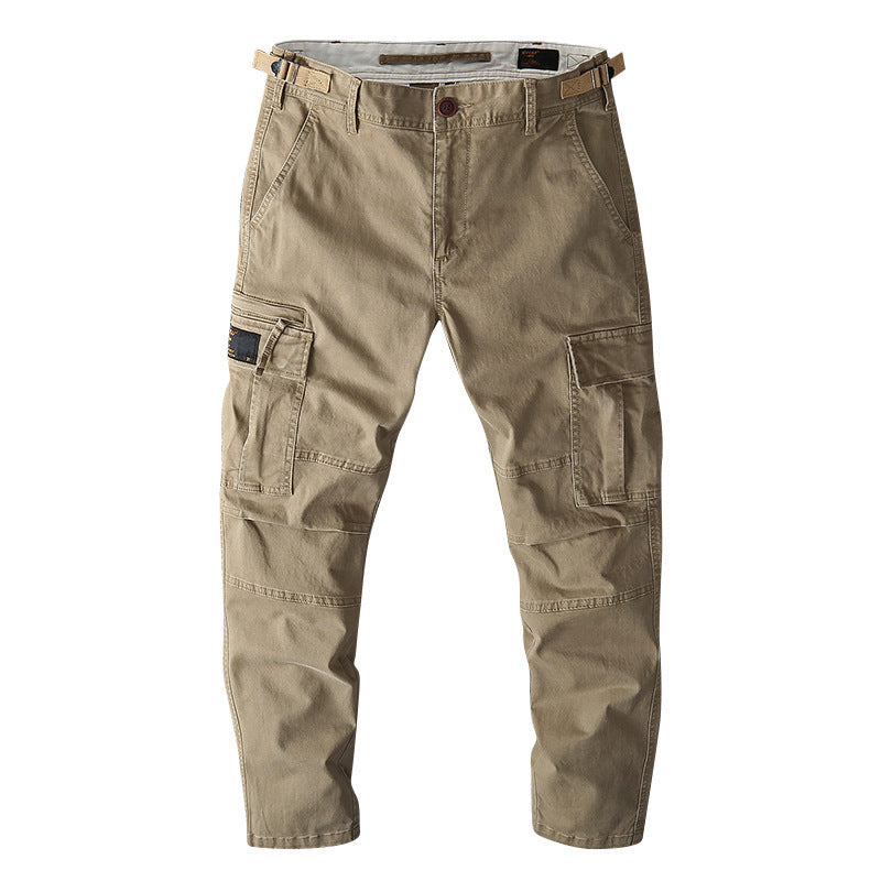 Men's robust cotton cargo pants with reinforced knees and adjustable waistband Mune Fashion