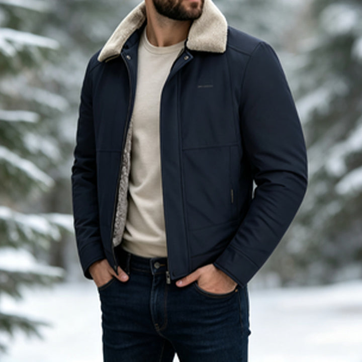 Men's Fashion Transitional Jacket with High Collar and Soft Lining Mune Fashion