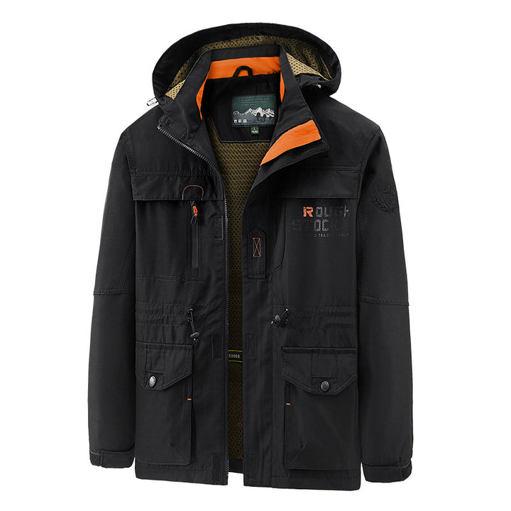 Men's waterproof and windproof outdoor parka with detachable hood Mune Fashion