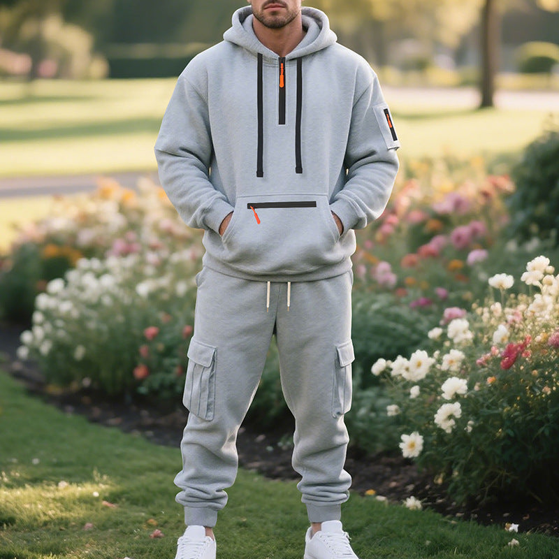 Men's nan utilitarian hoodie and cargo joggers set Mune Fashion