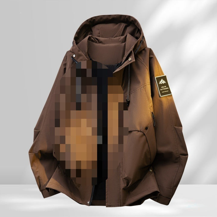 Men's Oversize Utility Outdoor Jacket with Hood, Padded Lining & Multi-Function Pockets Mune Fashion