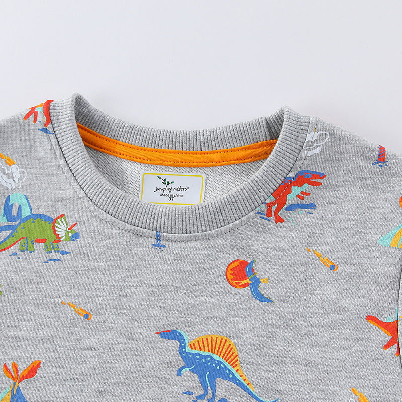 Kids Sweatshirt with Colorful Dinosaur Design Mune Fashion