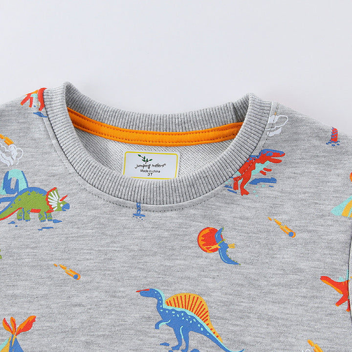 Kids Sweatshirt with Colorful Dinosaur Design Mune Fashion
