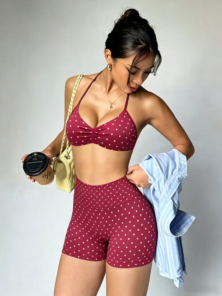 Women's sporty bikini set with high-waisted shorts and elastic support Mune Fashion