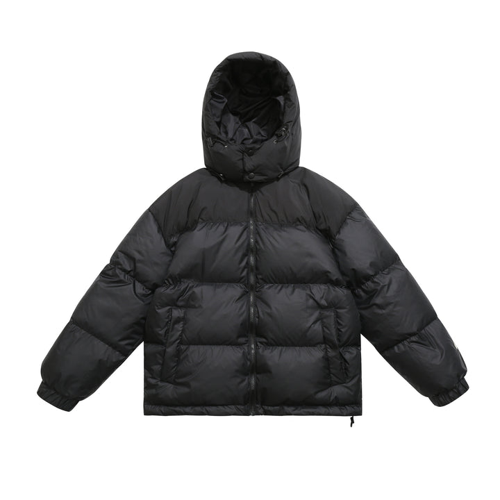 Men's Short Boxy Padded Jacket with High Hood, Drawstring and Elastic Sleeve Cuffs Mune Fashion