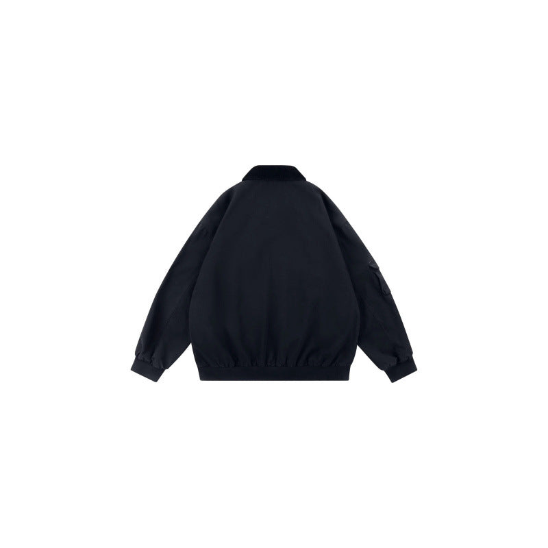 Unisex Oversized Blouson in Workwear style with cord collar and checked lined interior Mune Fashion