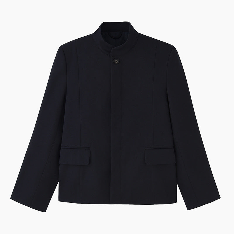 Women’s Fashion Short Jacket with Stand-up Collar Mune Fashion