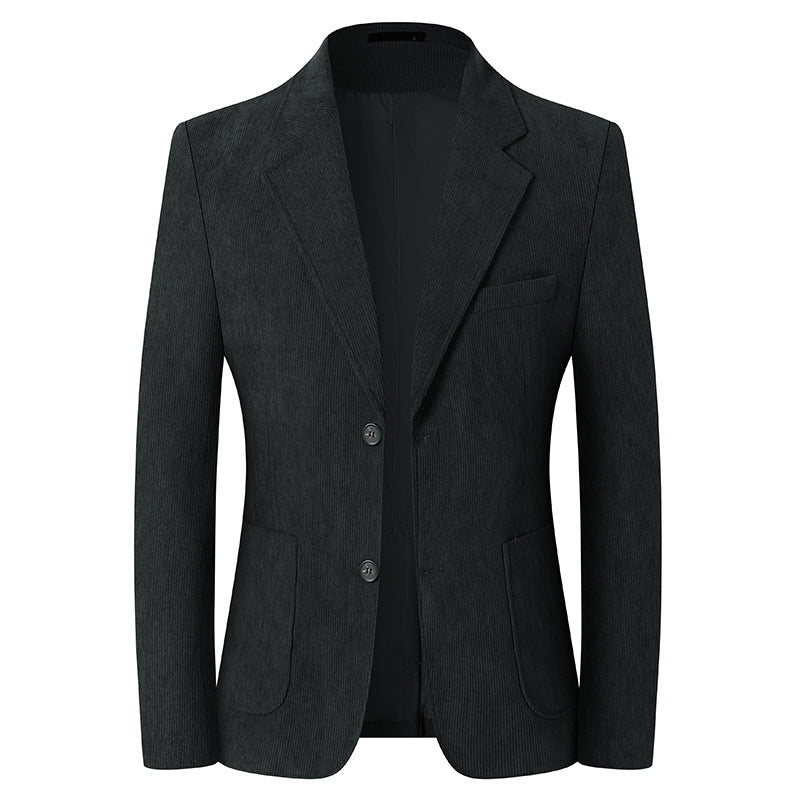 Men's tailored corduroy blazer with two-button closure and patch pockets Mune Fashion