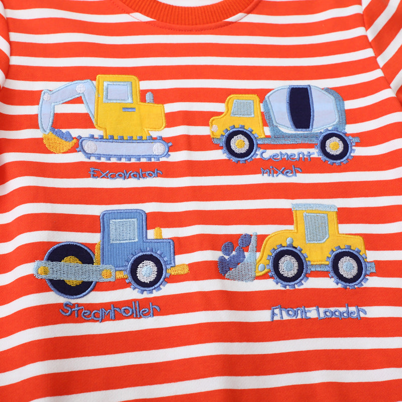 Boys sweatshirt with colorful construction site motif Mune Fashion