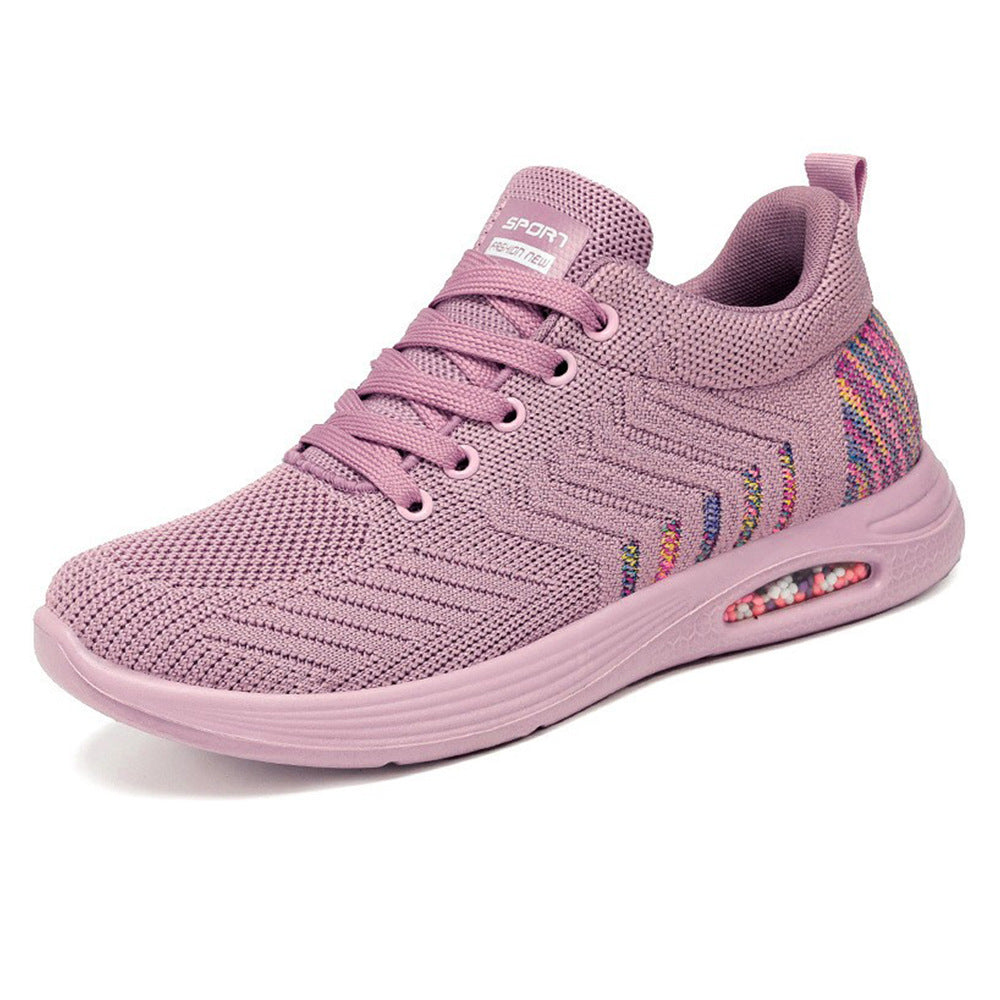 Women's breathable knit sneakers with visible air chamber cushioning and padded comfort insole Mune Fashion