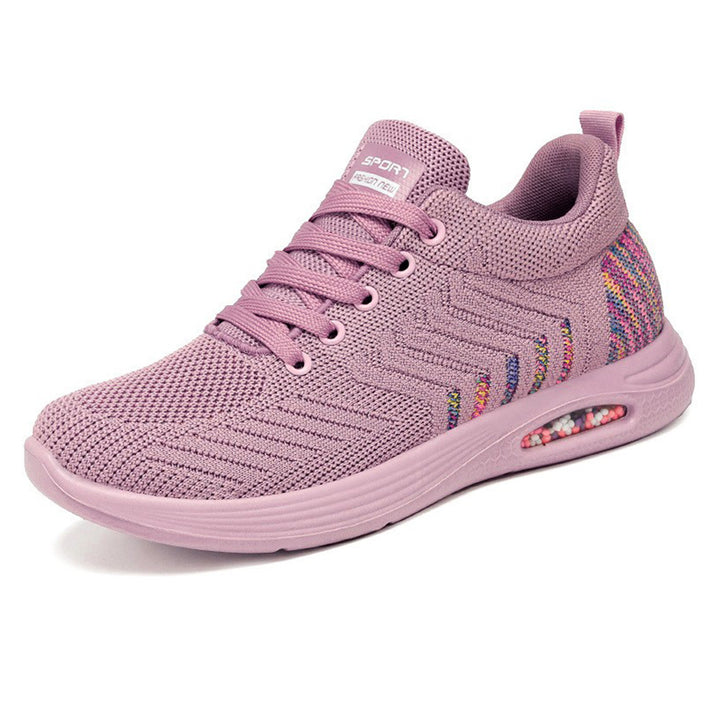 Women's breathable knit sneakers with visible air chamber cushioning and padded comfort insole Mune Fashion