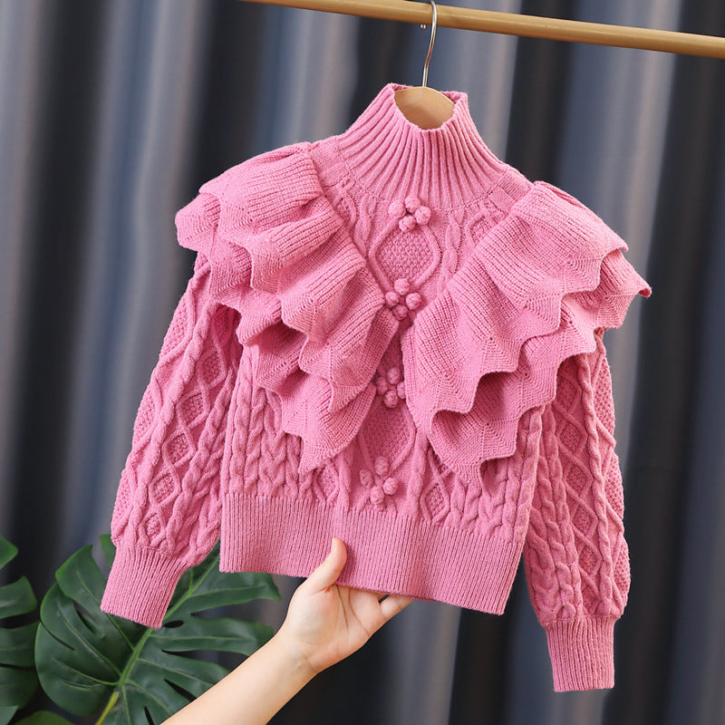 Women’s knit sweater with voluminous ruffle details Mune Fashion