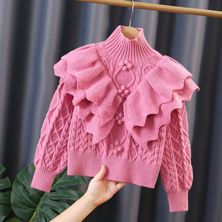 Women’s knit sweater with voluminous ruffle details Mune Fashion