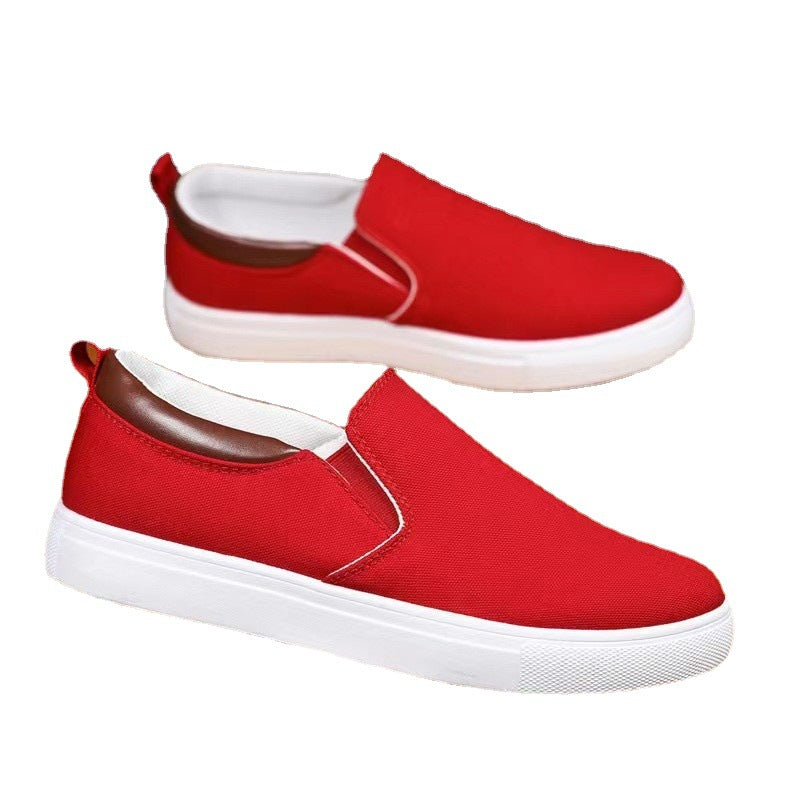 Men's nan Canvas Slip-On Sneaker with elastic inserts, padded heel collar and lightweight EVA sole Mune Fashion