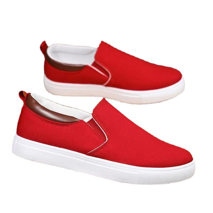 Men's nan Canvas Slip-On Sneaker with elastic inserts, padded heel collar and lightweight EVA sole Mune Fashion