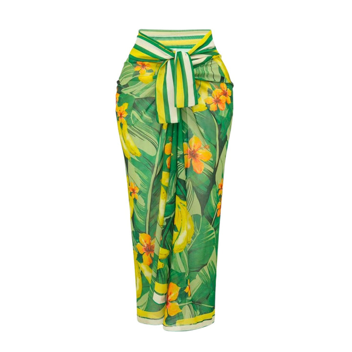 Women's one-piece swimsuit with voluminous ruffles and stylish wrap skirt Mune Fashion