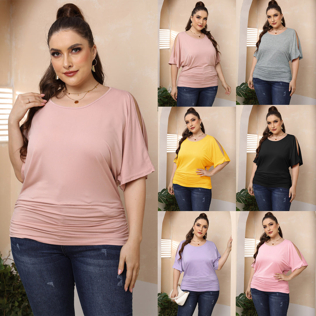 Women's casual blouse with draped pleats
