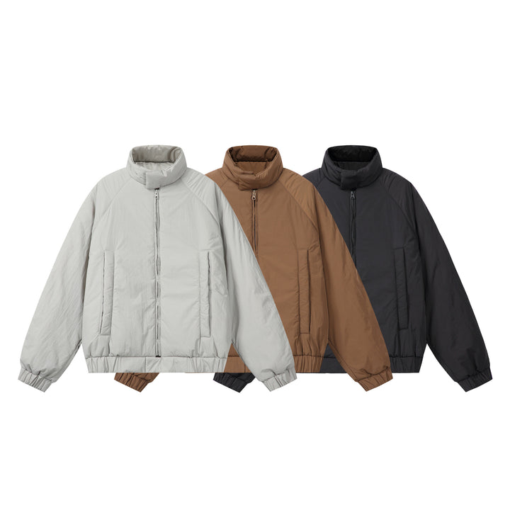 Unisex Boxy-padded Short Jacket with voluminous Funnel Collar Mune Fashion