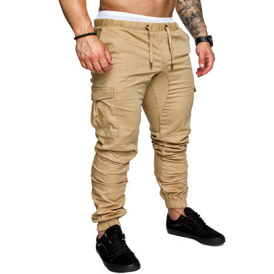Men's Slim-Fit Cargo Jogger Pants with elastic drawstring, reinforced seams, and multiple pockets Mune Fashion