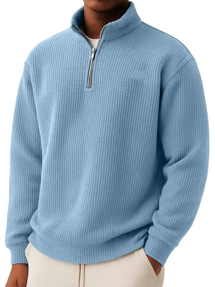 Men's High-Quality Pullover with Zipper Mune Fashion