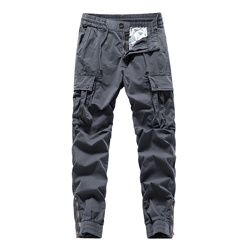 Herren Leichte Cargo-Jogginghose mit elastischem Komfortbund, Taschenorganisation und Reißverschluss‑Knöchel Mune Fashion