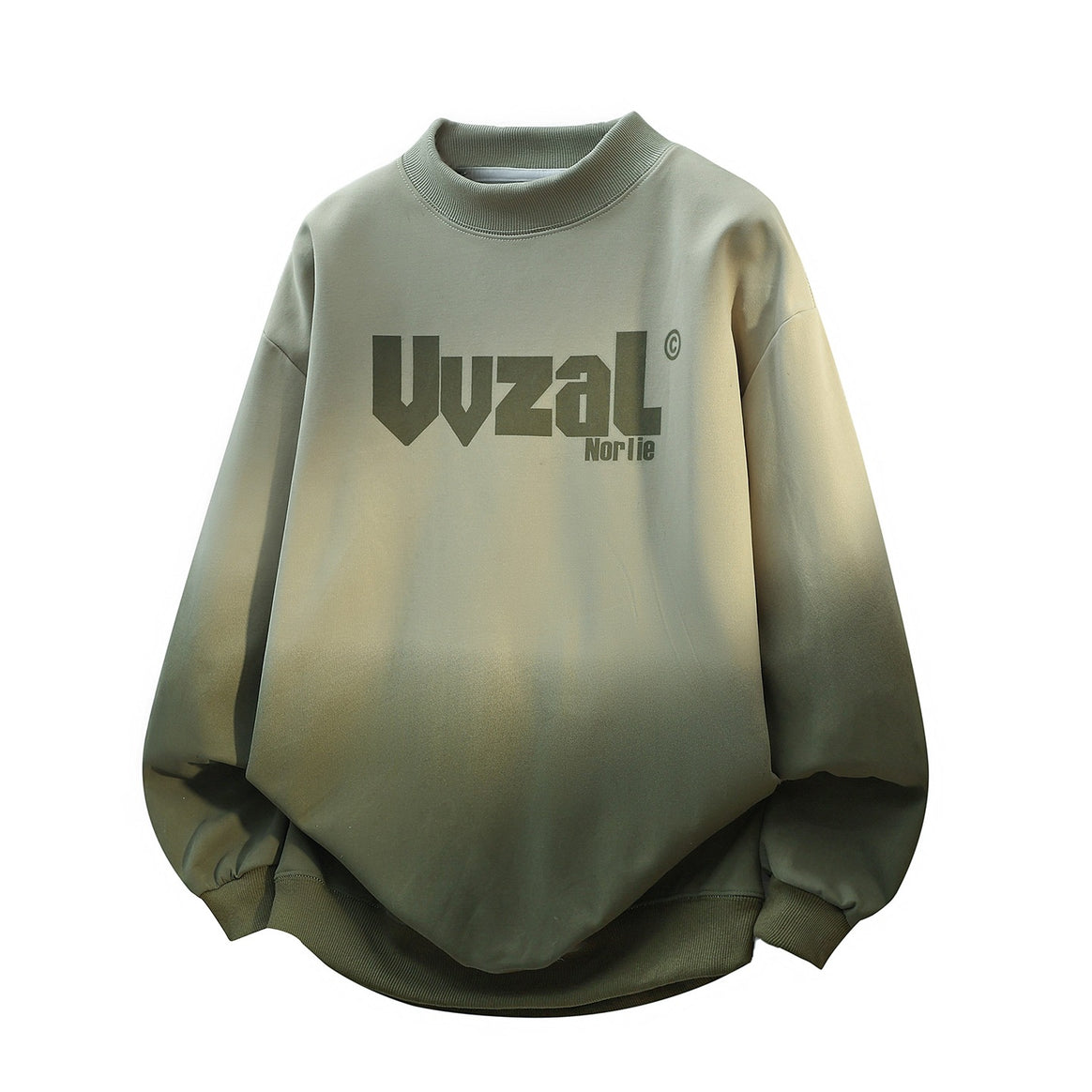 Unisex Oversize Sweatshirt with Stand-up Collar, Color Gradient & Distinctive Logo Print Mune Fashion
