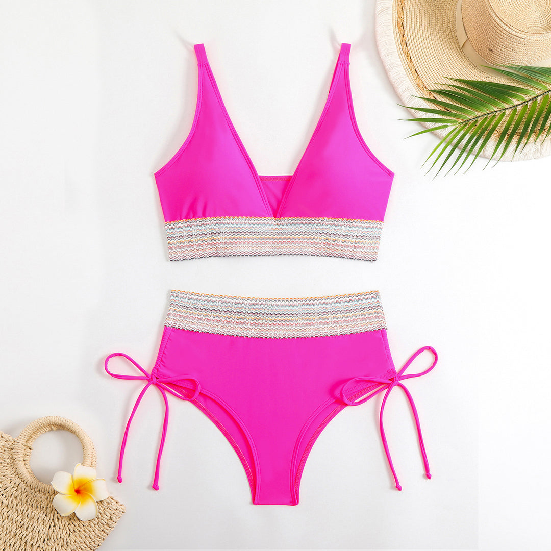 Women's High-Cut Bikini with Adjustable Ties Mune Fashion
