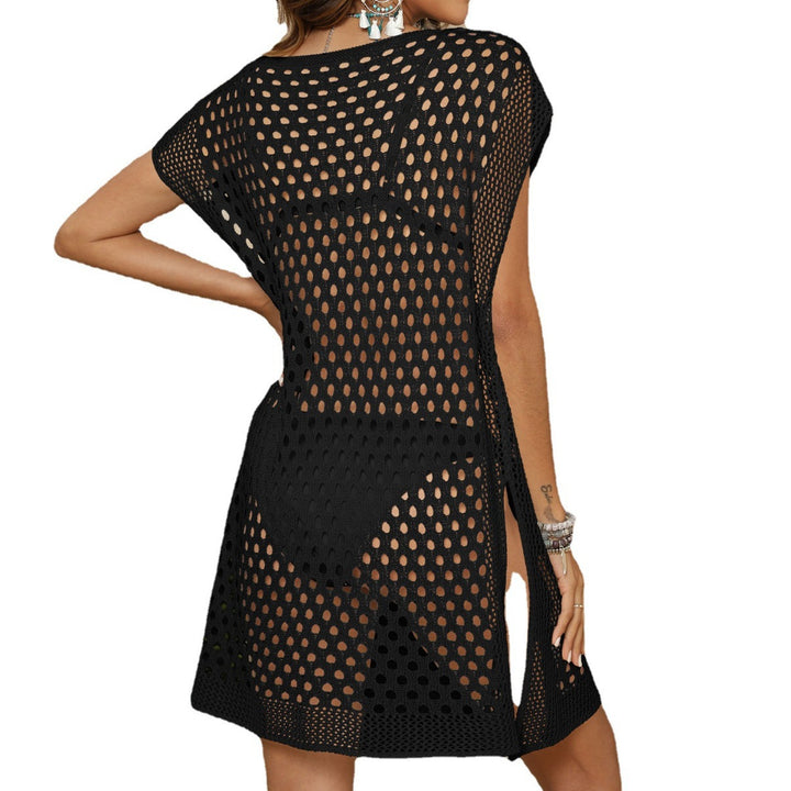 Women's airy crochet beach cover-up with fashionable hole pattern Mune Fashion