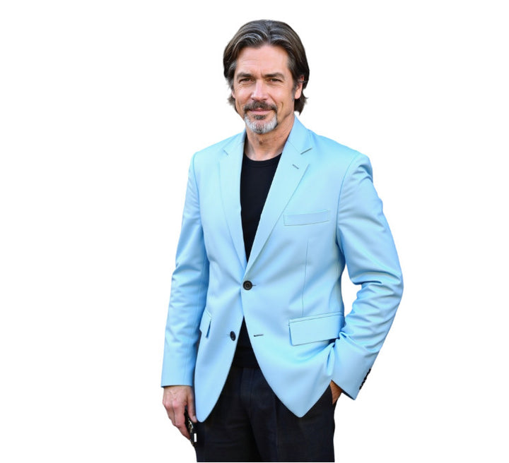 Men's tailored business blazer made of stretch fabric with chest pocket and slim silhouette Mune Fashion