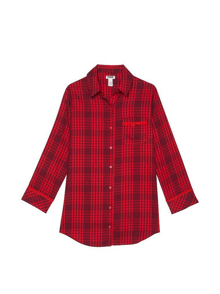 Women's Oversize Shirt Blouse in Striped Look with Chest Pocket and Cuff Turn-ups Mune Fashion