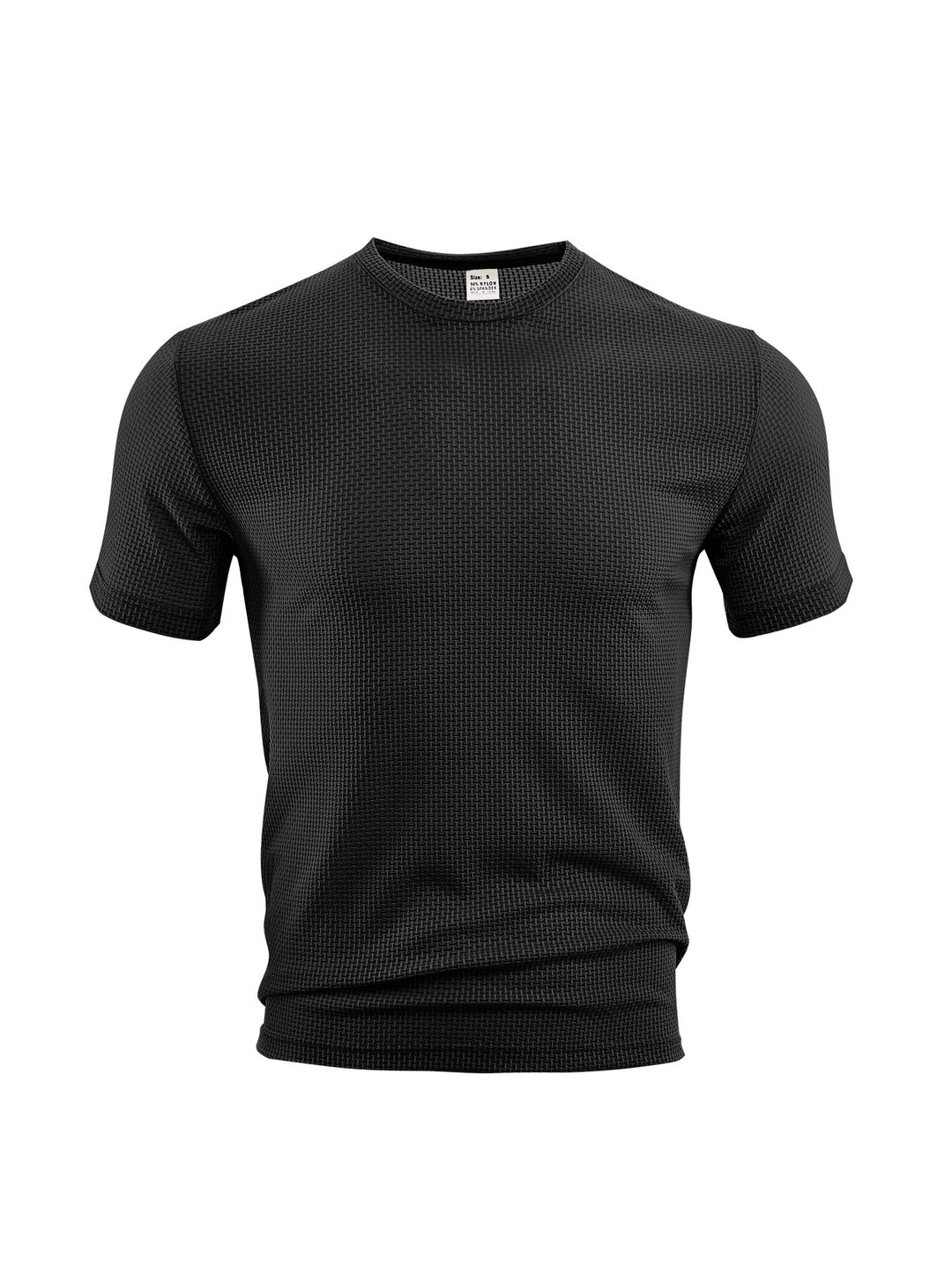 Men's waffle structure T-shirt with round neckline and body-hugging fit Mune Fashion