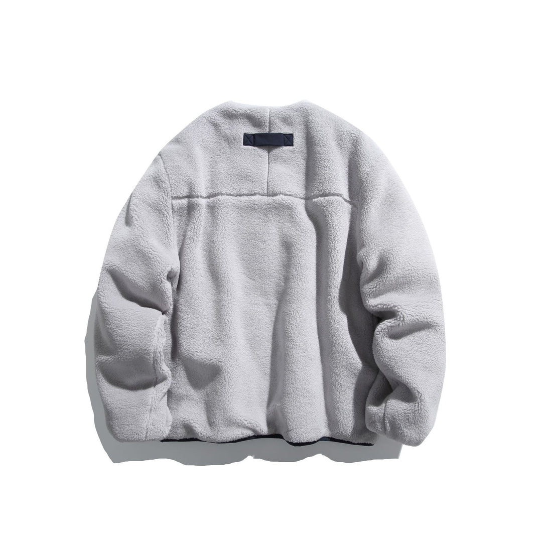 Unisex Short Cut Teddy Fleece Jacket with Nylon Chest Pocket and Full Zip Mune Fashion