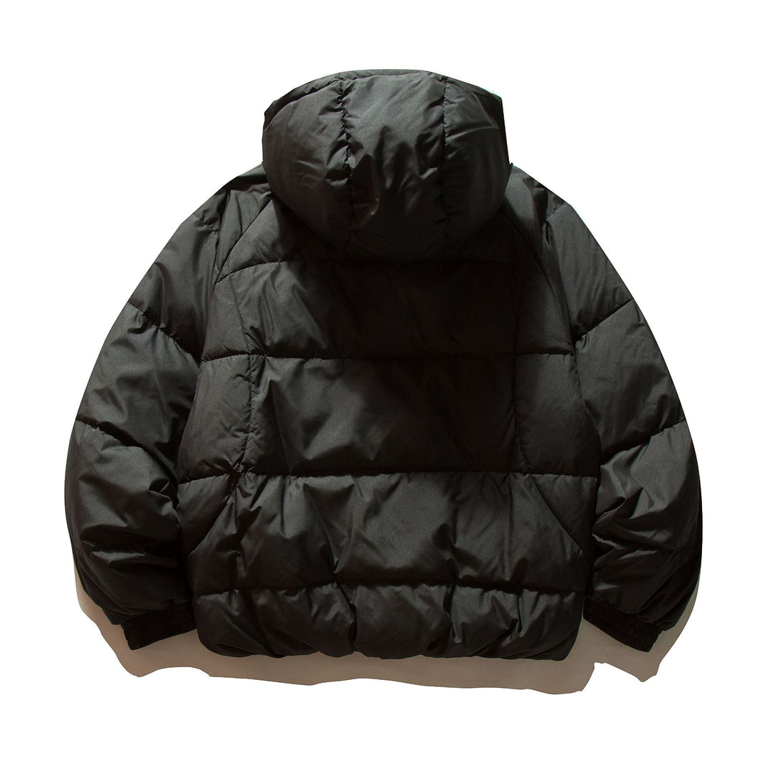 Men's Voluminous Padded Jacket with Thermo Insulation and High Hood Mune Fashion
