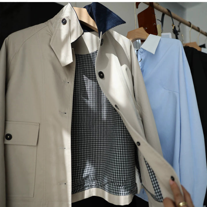 Ladies Elegant Trench Coat with Modern Details Mune Fashion