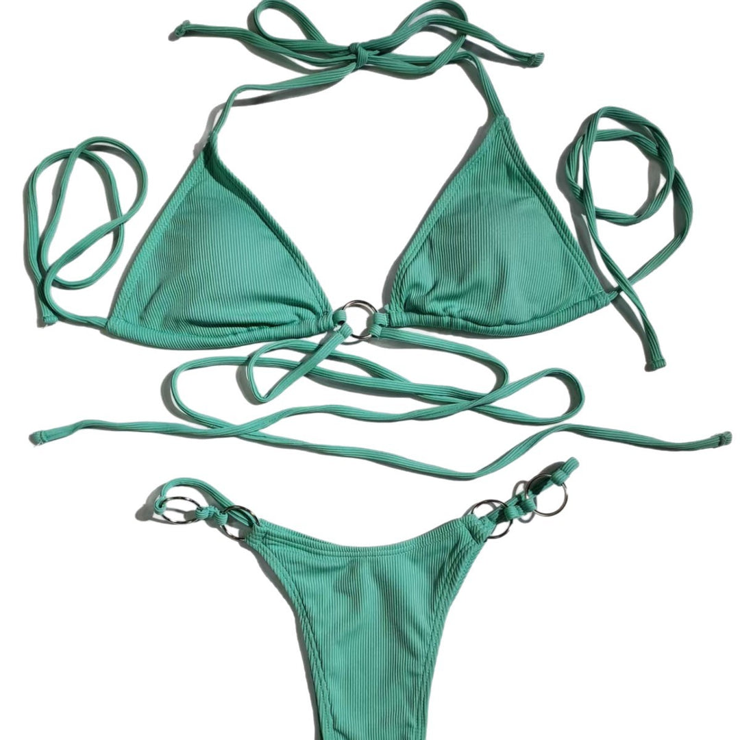Ladies triangle bikini with decorative rings Mune Fashion