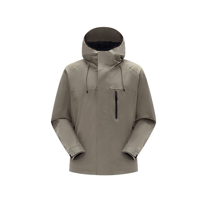 Men's Technical Rain and Softshell Jacket with Adjustable Hood and Chest Zip Mune Fashion