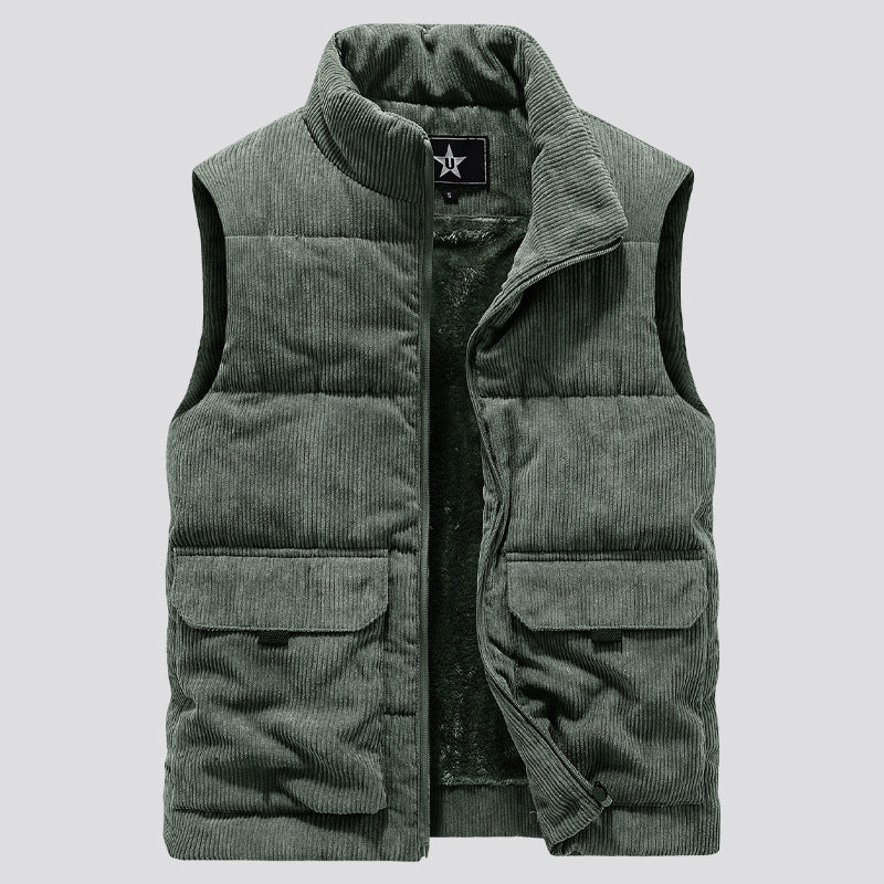 Men's Warm Quilted Vest with Practical Pockets Mune Fashion