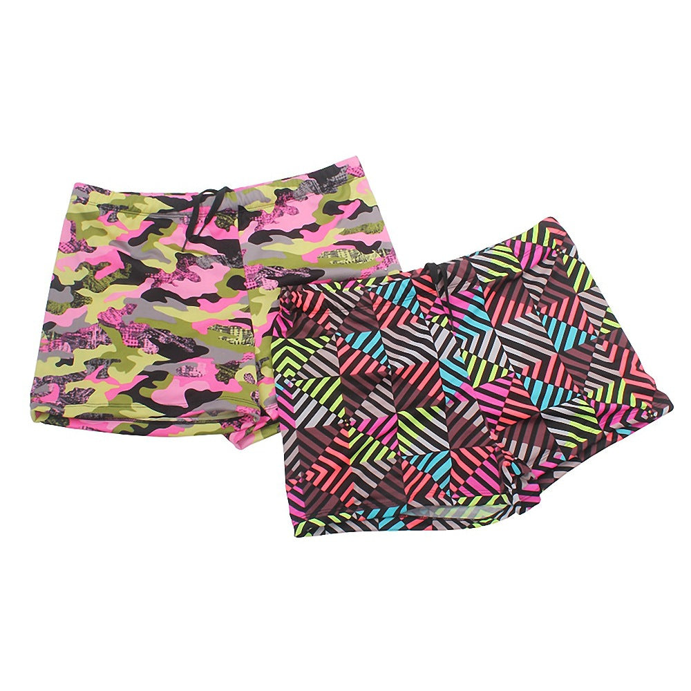 Men's Swim Shorts with Colorful Geometric Pattern Mune Fashion