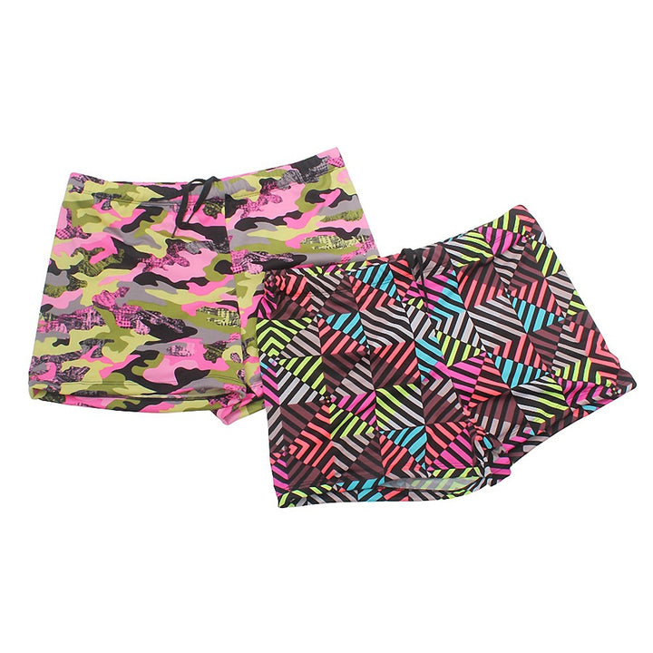 Men's Swim Shorts with Colorful Geometric Pattern Mune Fashion