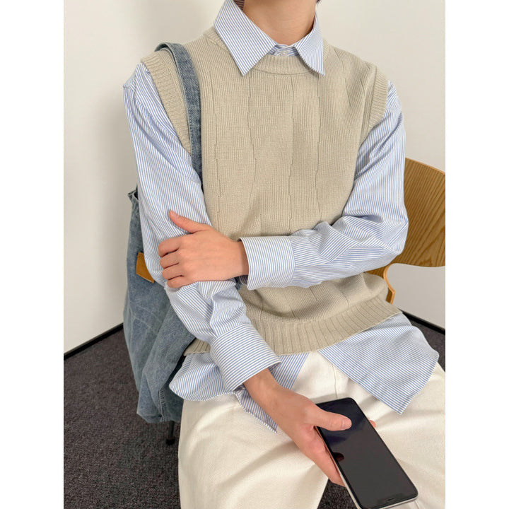Unisex Stylish Knit Sweater Without Sleeves Mune Fashion