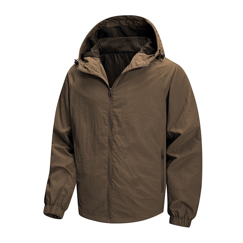 Men's Lightweight Transitional Jacket with Hood and Breathable Inserts Mune Fashion